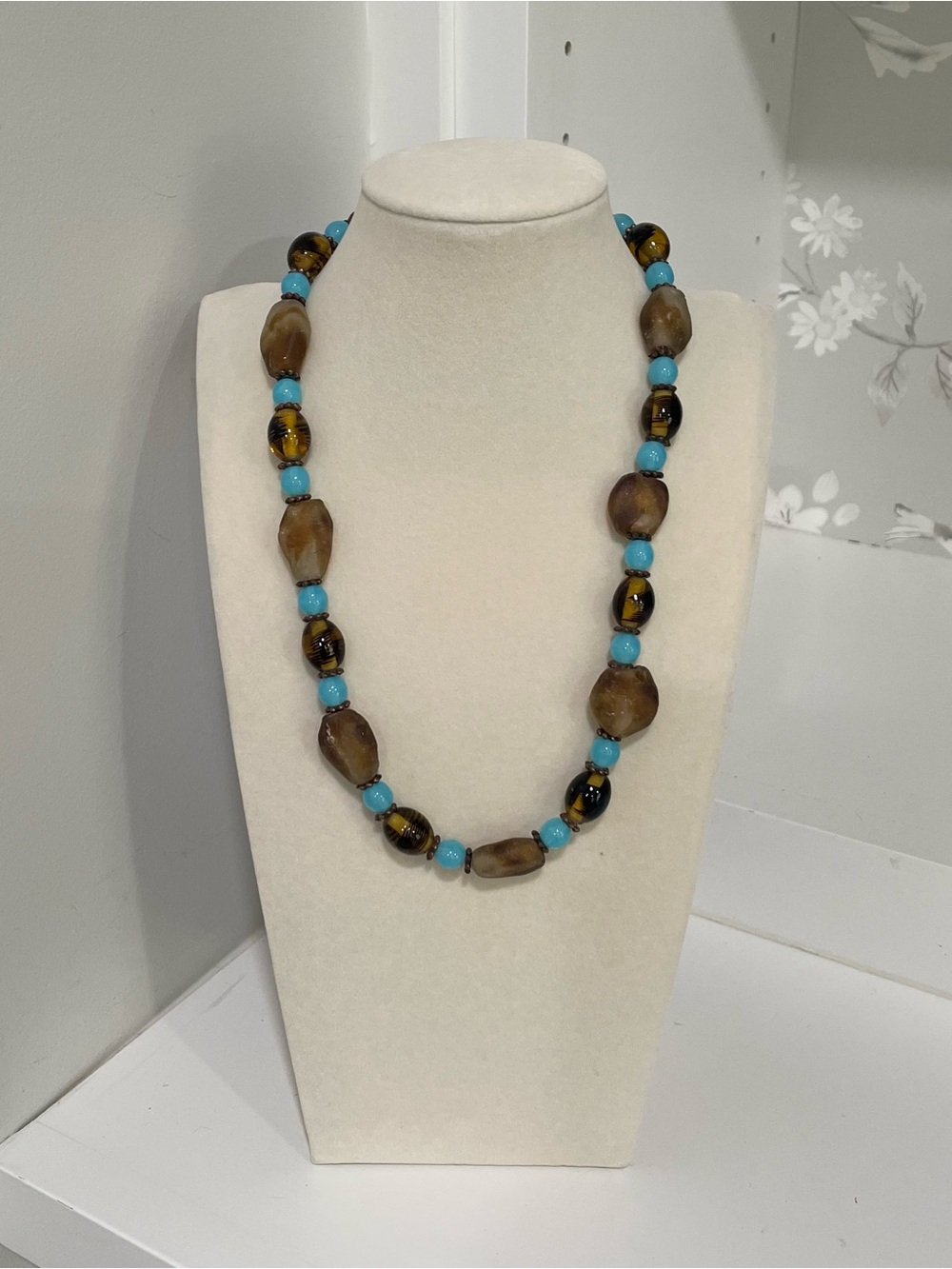 Unbranded Statement Necklace Chunky Boho Southwestern Earthy Nature Turquoise